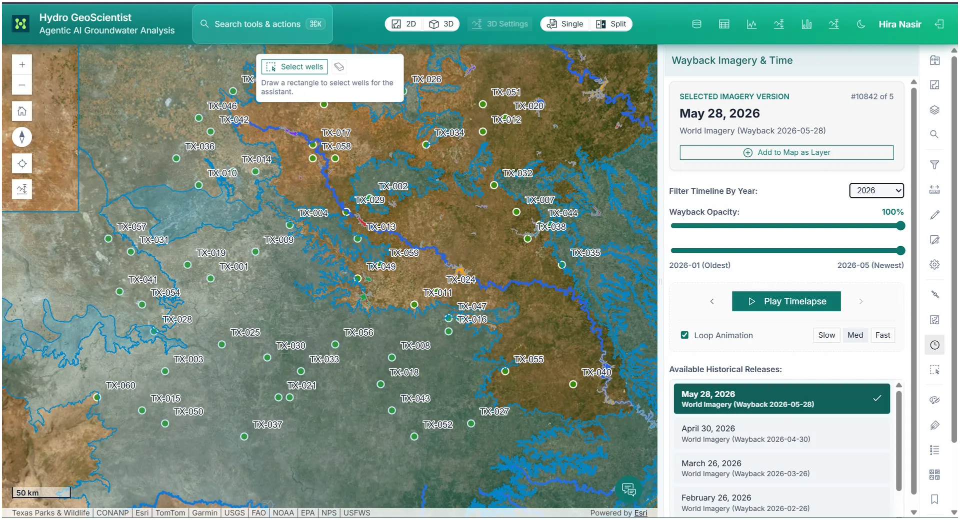 High resolution historical imagery displayed in a GIS map.